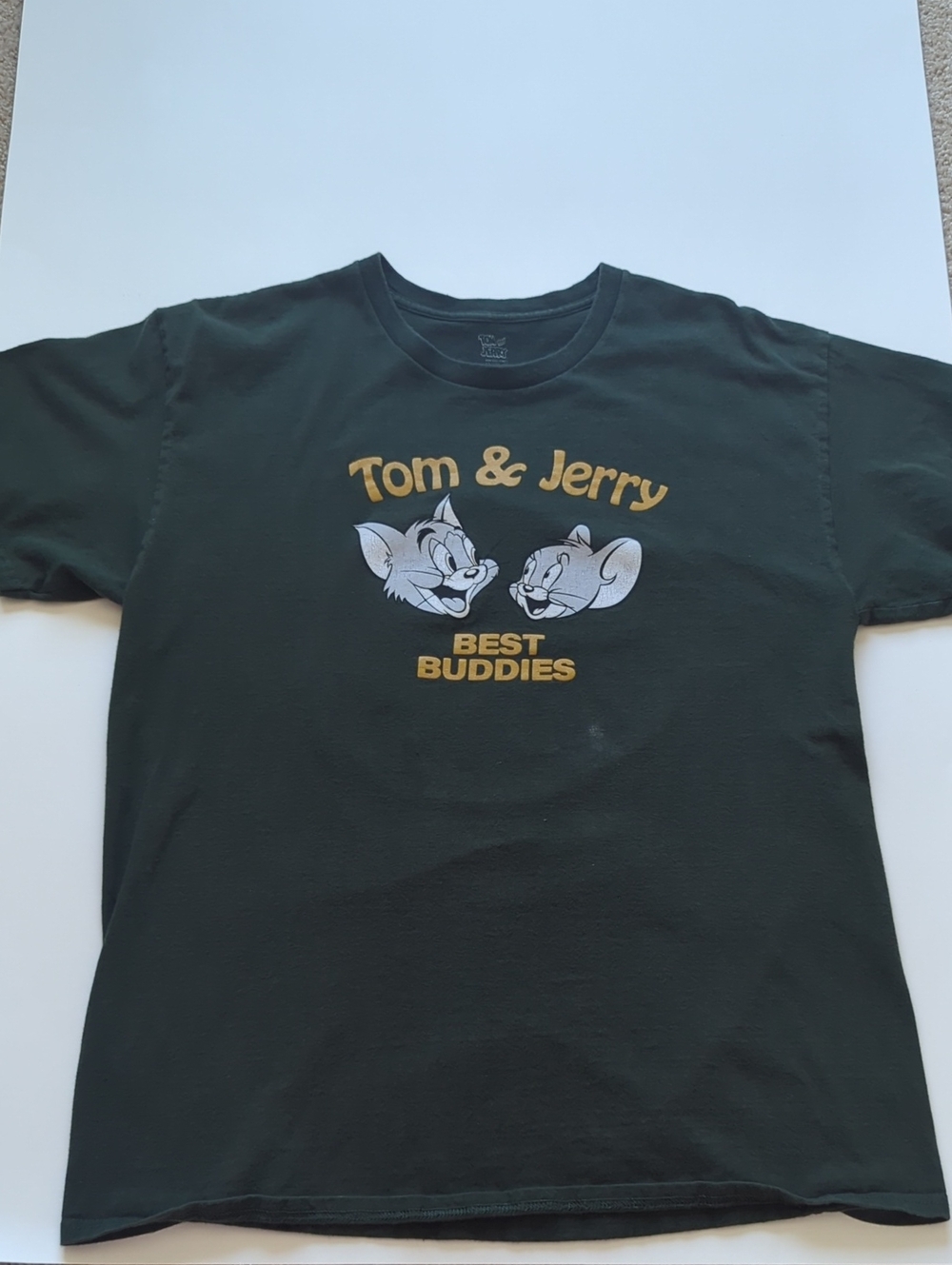 Tom & Jerry 'Best Buddies' Unisex Graphic Tee - Green